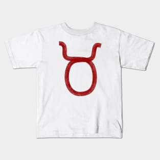 Red Taurus Kids T-Shirt